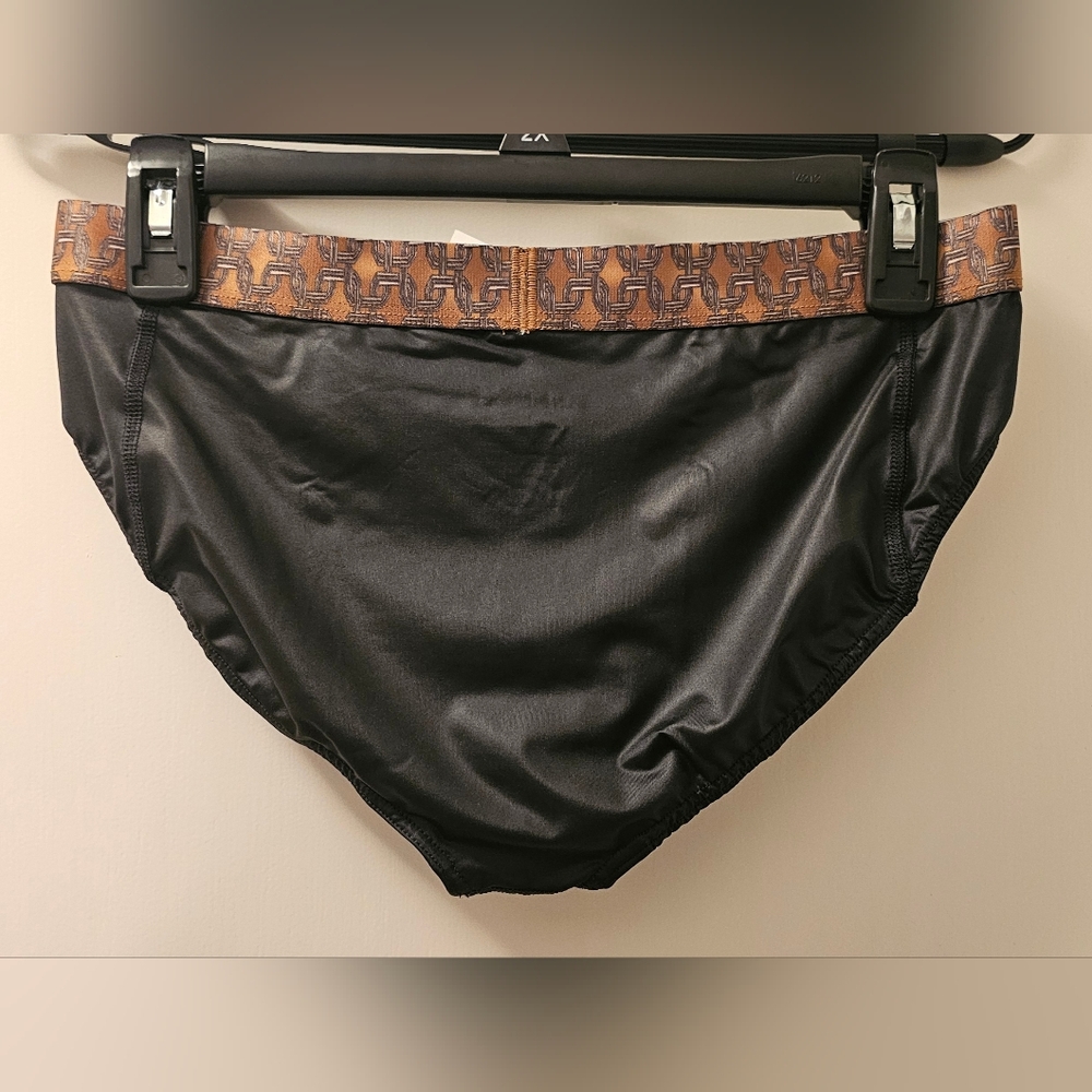 2xist Black Beauty w/ Golden Links Sliq Briefs - Sizes M, L, XL Available - Picture 2 of 5